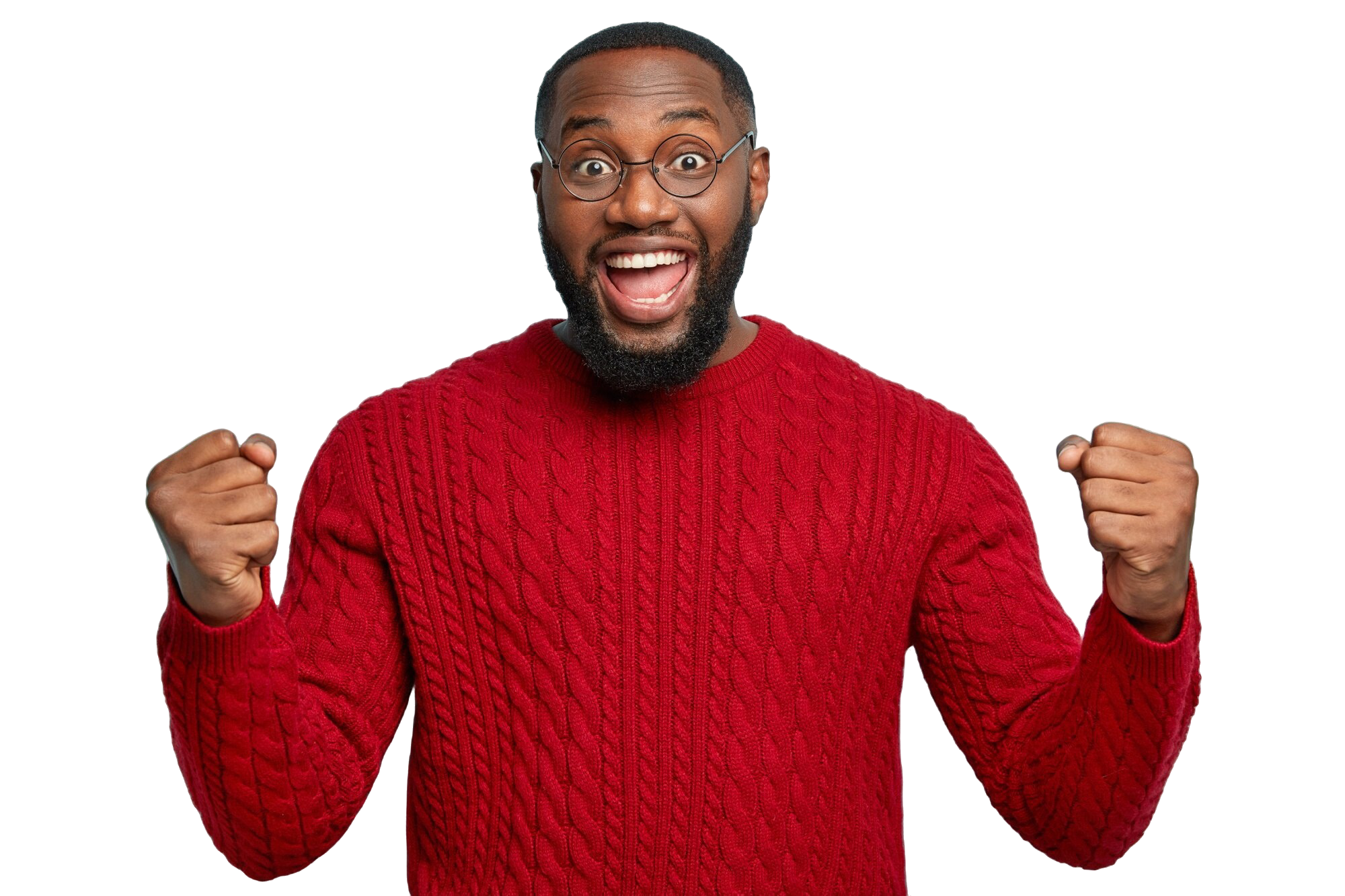 african-american-man-wearing-red-sweater